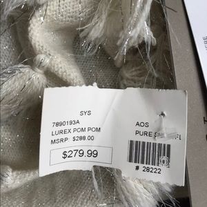 NWT $280 cashmere blend silver sparkle shawl